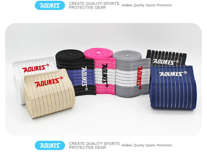 AOLIKES 1PC 40-180cm Compression Bandage Protector Knee Support Brace Sports Elastic Elbow Straps Leg Bands Bandage Workout Wrap