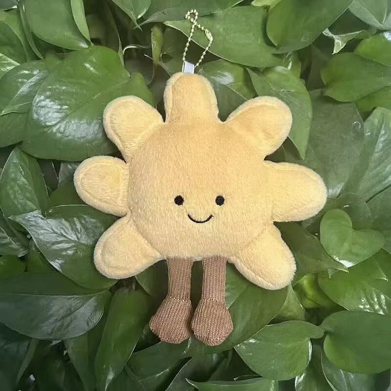 High Quality 13cm Yellow Sun Plushie Pendant Stuffed Cute Plush Toy for Girls Bedroom Decor Bag Car Key Chain Birthday Gifts