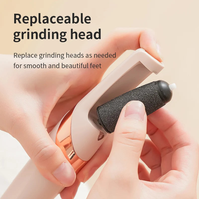 HOMEFISH Electric Foot Grinder Automatic Foot Callus Rubbing Pedicure Dead Skin Callus Remover for Foot Rechargeable Foot Beauty