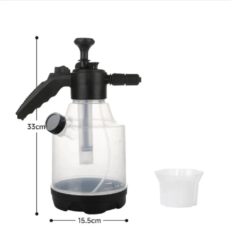 Hand Pump Foam Sprayer with 3 Types of Nozzle Hand Pneumatic Foam Cannon Snow Foam Car Wash Spray Bottle Car Window Cleaning
