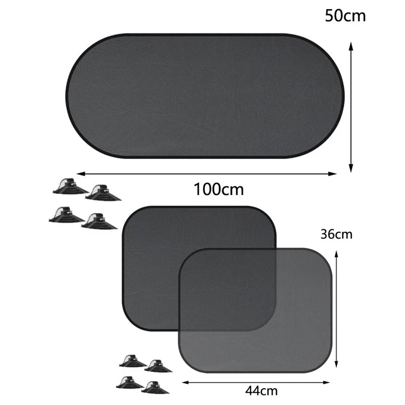 1-5Pcs Universal Car Sunshades Foldable Auto Side Window Rear Windscreen Mesh Sunshade Cover Car Windshield Accessories Exterior