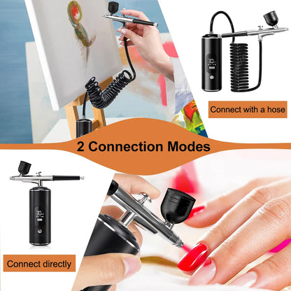 Airbrush with Compressor Portable Airbrush Painting Mini Spray Gun for Painting Paint Crafts Airbrush Compressor Paint Spray Gun
