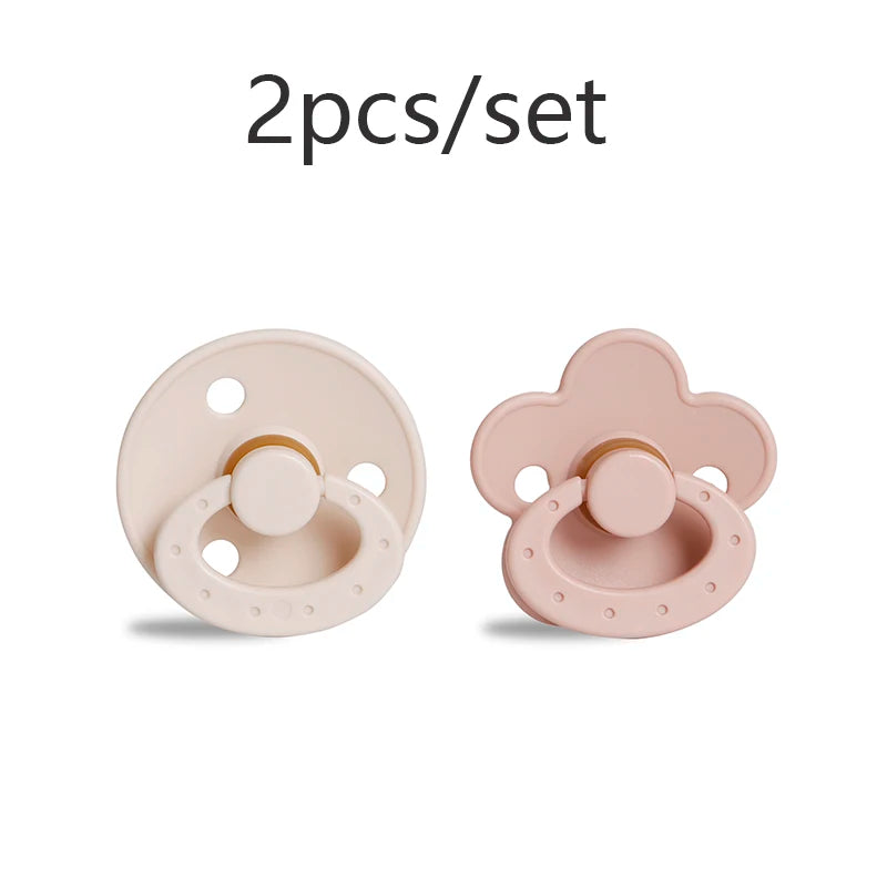 Modabebe Silicone Baby Pacifier Food Grade Silicone Newborn Soother Solid Color Dummies Silicone Nipple For Bebe 2PCS