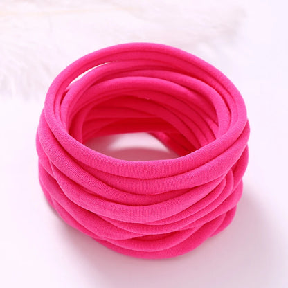 10pcs/lot Nylon Headband Baby Girl Accessories For Children's Hair Elastic Bands For Girls Toddler Headdress Baby Turban