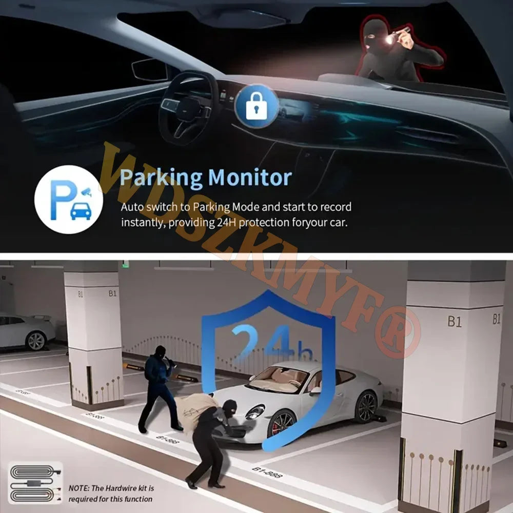 4Camera 360 Degrees Car DVR 1080P Video Recorder WIFI Dash Cam Front right left Rear View camera 24h Parking Monitor Gift