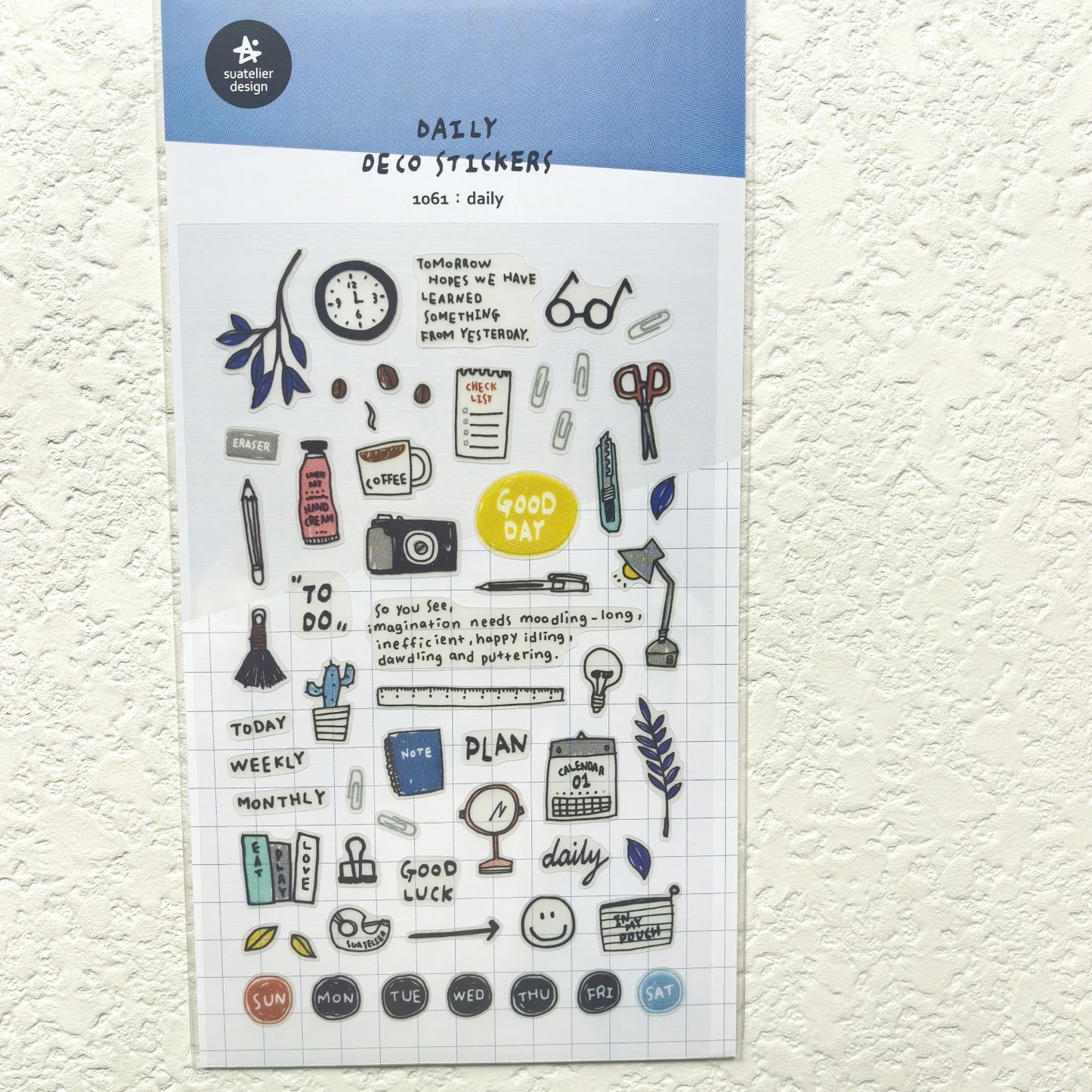 Korean Import Suatelier Travel Home Life Study Friend Stickers Scrapbooking Diy Journaling Diary Stationery Sticker School Gift