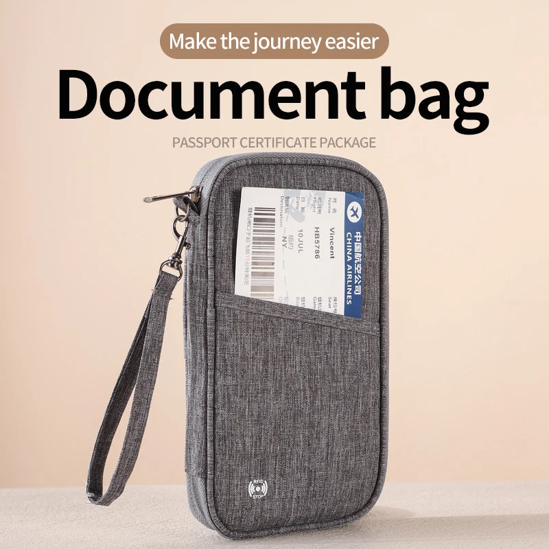 Passport Holder Bag Family Rfid Blocking Passport Wallet Travel Essentials Wallet Travel Document Organizer Credit Cards Case