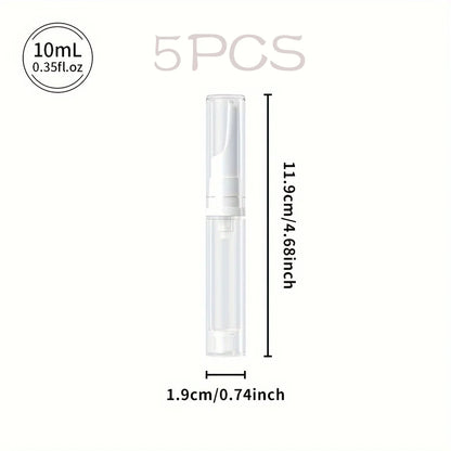 5/10/15ml Clear Foundation Dispenser Bottle Portable Travel Essence Sample Container Airless Vacuum Eye Gel Cream Empty Tubes