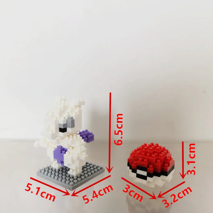75 Style Building Blocks Assembly Anime Picachu Charizard Doll Blastoise Bulbasaur Gengar Bricks Figures Toy for Kid Gift