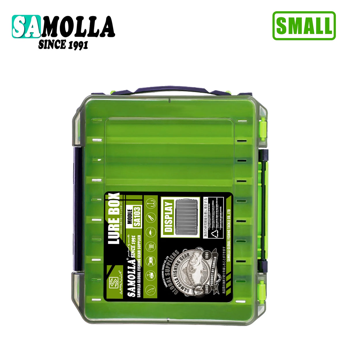 SAMOLLA Large Fishing Tackle Box Lure Storage Double Sided Lure Hook Boxes Baits Container Storage Case Fishing Accessories