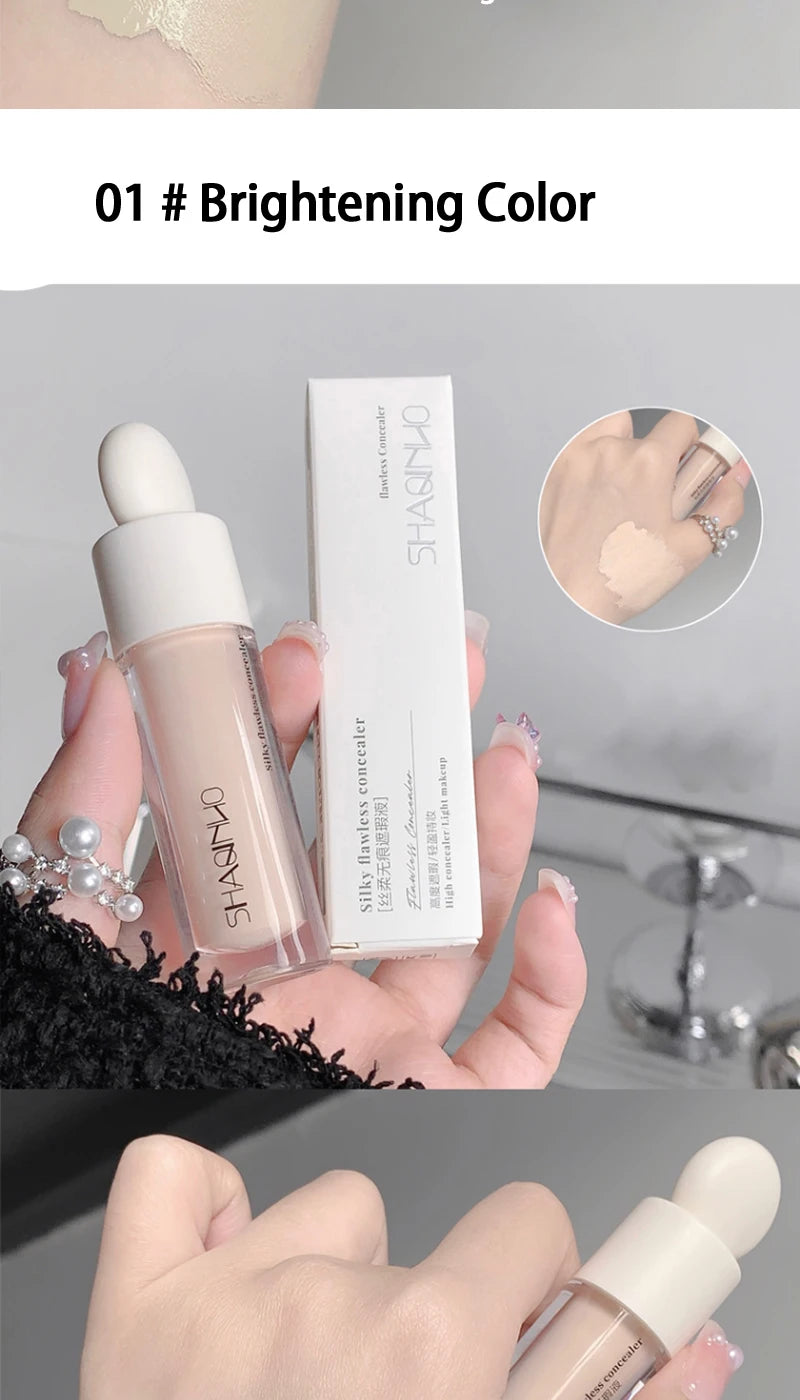 SHAQINUO Flawless Hydrating Concealer - Brightens Dark Circles & Smooths Tear Troughs | Long-lasting Formula, Non-cakey Finish