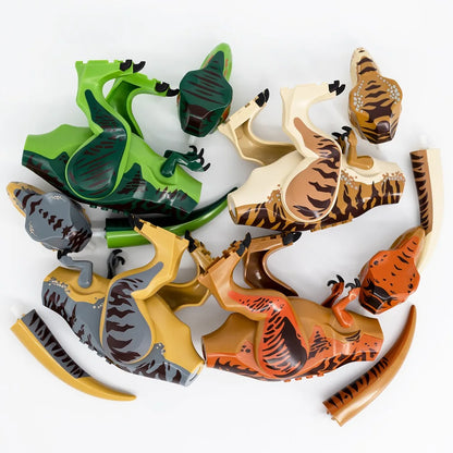 Jurassic World Brutal Raptor Building Blocks Dinosaur Model Tyrannosaurus Indominus T-Rex Assemble Educational Toy For Kids Gift