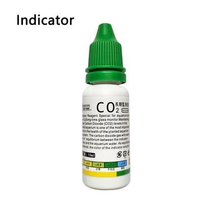 Aquarium CO2 Indicator Solution Monitor Plants Grass CO2 System Concentration Fish Tank Glass Liquid Tester Fluid Drop Checker