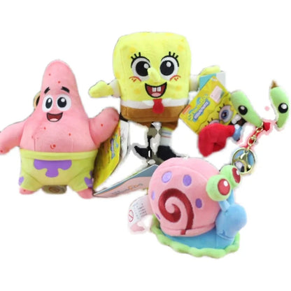 Anime Spongebob Squarepants Patrick Star Squidward Eugene H. Krabs Gary Stuffed Plush Toy Pendant Keychain Birthday Gift For Kid