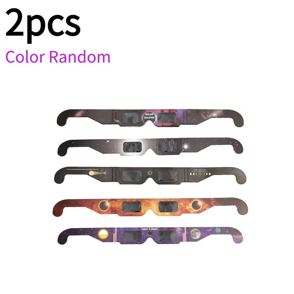 Wholesale 30pcs CE/ISO Certified Paper Solar Eclipse Glasses Safe For Direct Sun Viewing Observe Total Eclipses Partial Eclipse