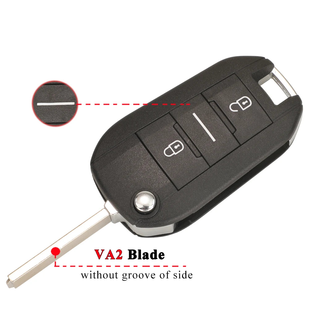 jingyuqin 433.92Mhz ID46-pcf7941 Car Remote Key 2/3 Buttons Fob For Peugeot 508 208 2008 301 308 5008 Citroen C-Elysee C4-Cactus