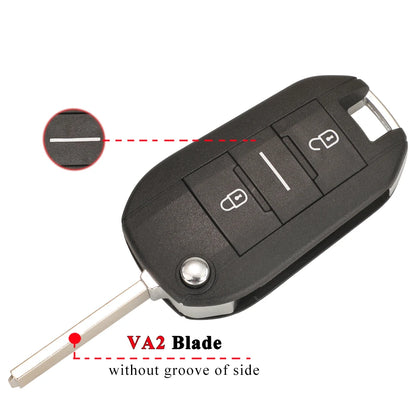 jingyuqin 433.92Mhz ID46-pcf7941 Car Remote Key 2/3 Buttons Fob For Peugeot 508 208 2008 301 308 5008 Citroen C-Elysee C4-Cactus
