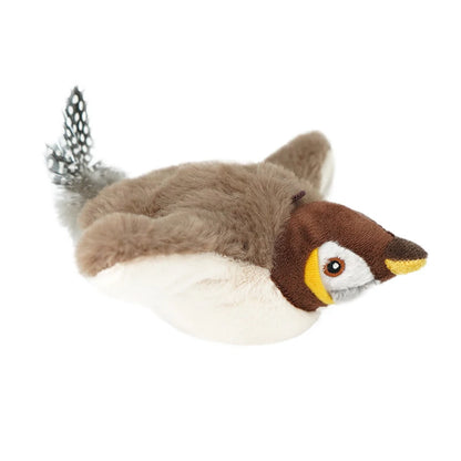 1PC Interactive Cat Toys Rechargeable Chirping Flapping Bird(no Flying) with Catnip for Indoor Cats Touch Activated Plush Toys