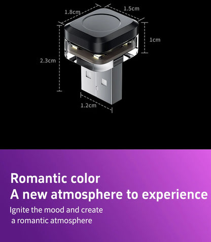 1x Car USB LED Light Mood Lamp Plug Play Universal LED Interior Atmosphere Light Auto Reading Lamp Decorations Decorative Strip