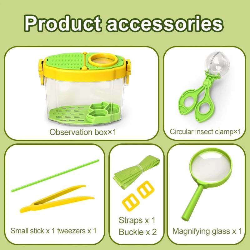 Novel Insect Observation Box Outdoor Collection Telescope Tadpole Butterfly Silkworm Biological Experiment Capture Tool
