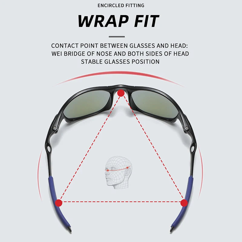 Colorful Sport Sunglasses Sun Glasses Goggles UV400 Windproof Sunglasses For Men Women Retro De Sol Masculino