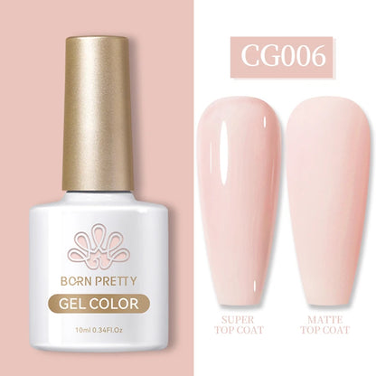 BORN PRETTY 10ml Gel Nail Polish Gel 130 Colors Semi Permanent Solid Nail Gel Varnish Soak Off UV Gel for Base Top Coat
