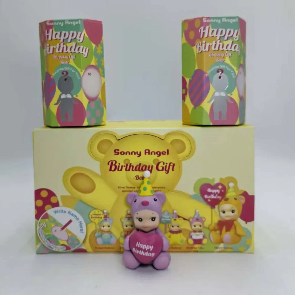 Sonny Angel Birthday Gift Bear Series Blind Box Animal Anime Figure Ornaments Cute Doll Fans Desktop Car Ornament Xmas Gift