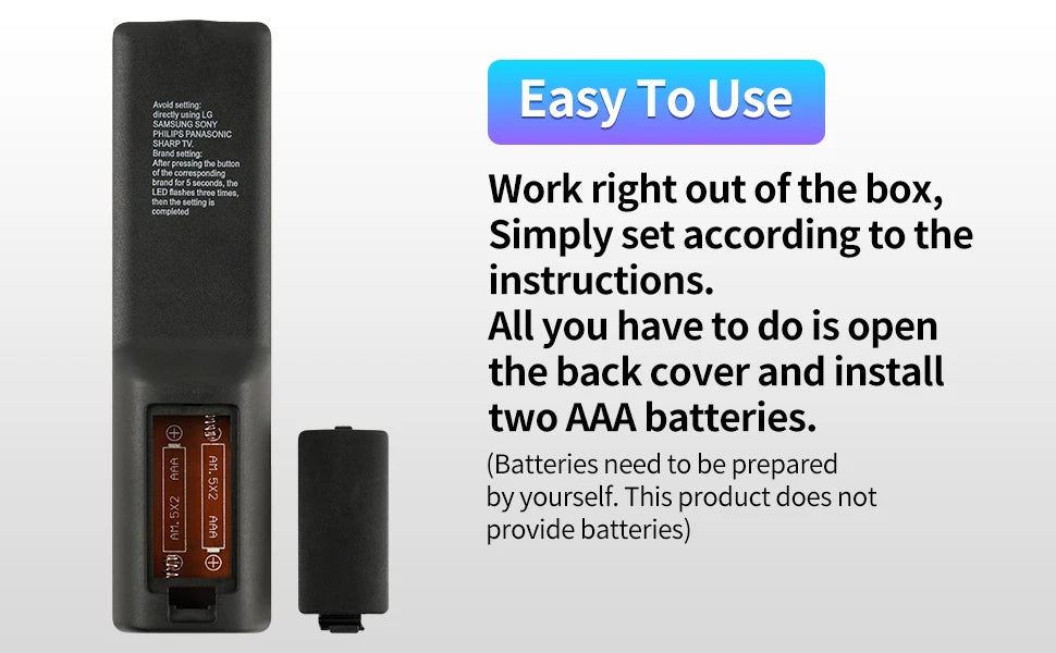 Universal RC-G008 Replcement Remote Control for  All models and brands TV with Light in the night