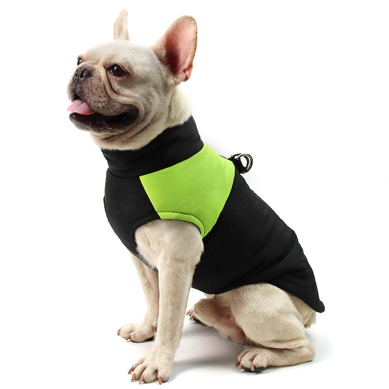 Warm Winter Dog Jacket For Winter Padded Pet Vest Coat For Small Large Dogs Waterproof Pets Clothes With D-ring Golden Retriever