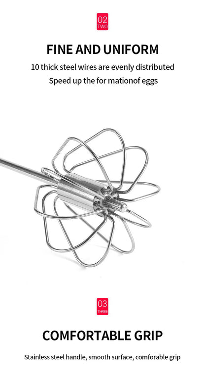 Semi Automatic Egg Beater Rotating Cream Egg Mixer Household Manual Egg Beater Baking Tool Kitchen Tools