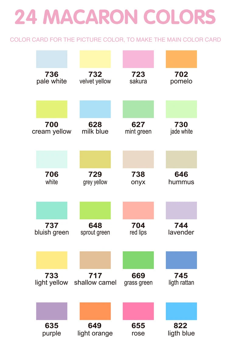 GuangNa 12-72 Colors Soft Brush Acrylic Marker Pen Set,Skin Tone, Macaron color,DIY Hand Drawn,Paint Art Markers pens,GN.8201F/M