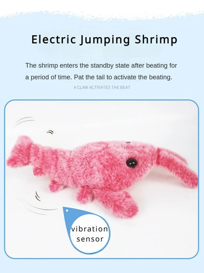 New Cat Toys Electric Lobster USB Rechargeable Simulation Jumping Shrimp Plush Electric Pet Teasing Cat Dogs Toys Pet Supplies