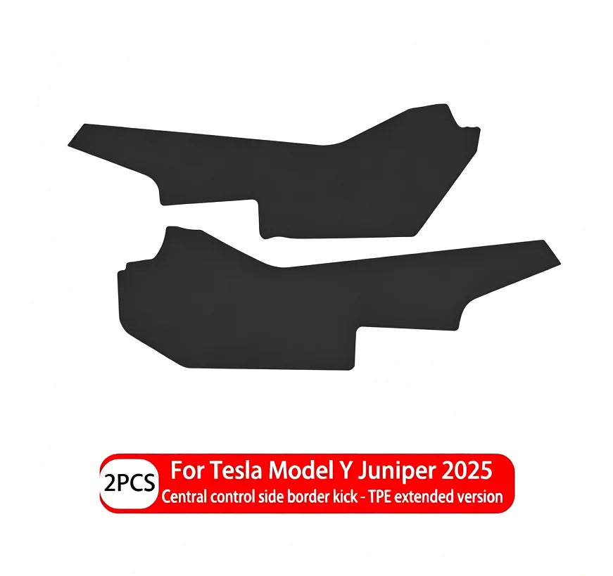 For Tesla ModelY Juniper 2025 Car Central Control Side Anti Kick TPE Waterproof Anti-dirt Full coverage Anti Kick Protective Mat