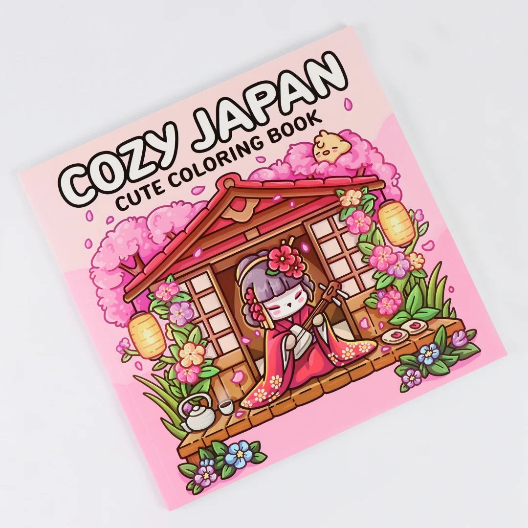 Cozy Japan: Cute Coloring Book for Adults and Teens with Charming Characters and Delightful Japanese Scenes for Relaxation