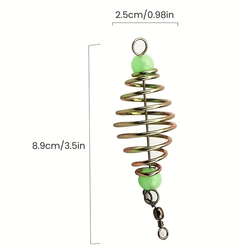 5Pcs Spring Feeder Basket Fishing Bait Trap Cage Holder Lure Bait Cage for Carp Fishing Tackle Accessories Easy Bait Loading
