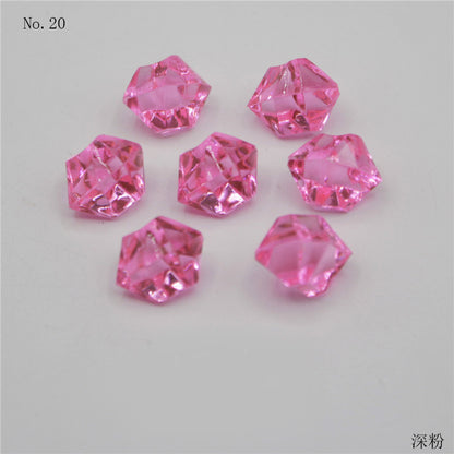 100PCS Plastic Gems Ice Grains Colorful Stones Children Jewels Acrylic Jewels Ice Counter Crystal Diamonds DIY Crafts Beads Toy