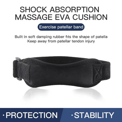 1 Piece Knee Patellar Tendon Knee Support Strape Brace Adjustable Shock Absorption Compression Knee Pad Sleeve for Basketball