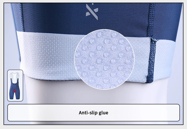 X-TIGER Men's Cycling Shorts Long Distance Riding Bib Shorts Pro Men's Cycling Shorts High Density Foam Cushion 5 CM Leg Gripper