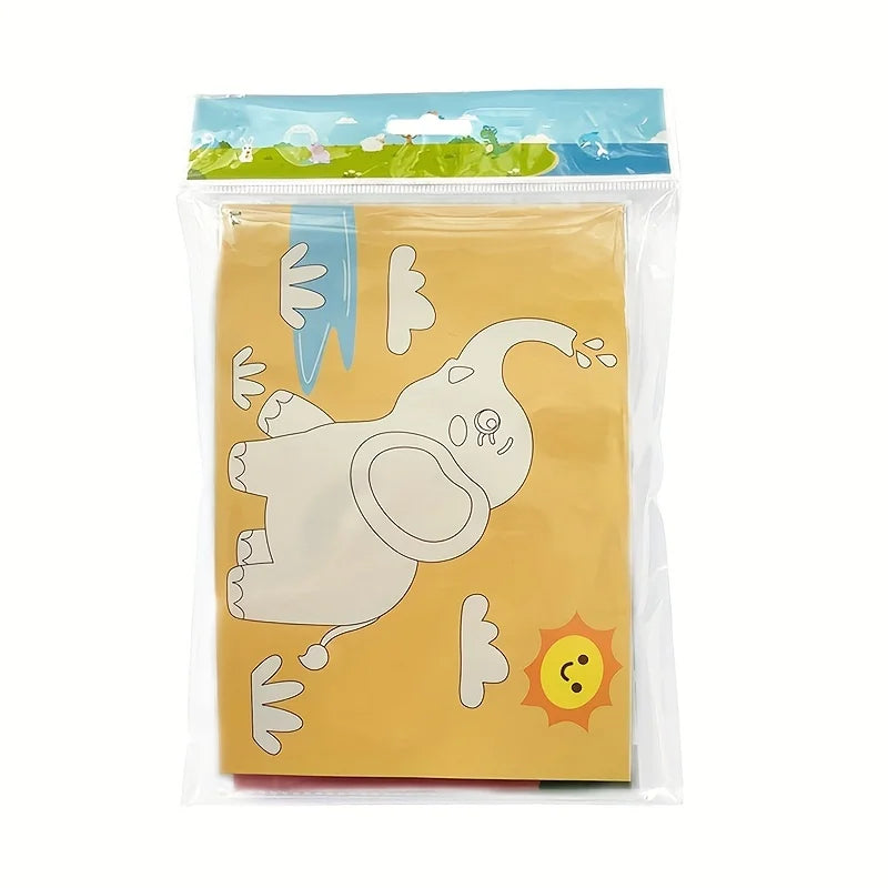 10 piece 3D EVA foam sticker set, DIY cartoon animal learning education painting sticker, art classroom painting puzzle handicra