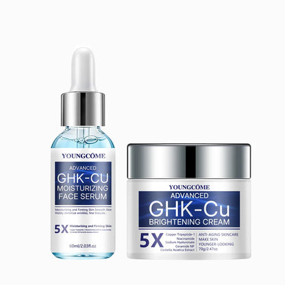 GHK-CU Copper Peptide Anti-Aging Face Cream & Serum - Firming & Hydrating Moisturizer for All Skin Types, Skincare for Women