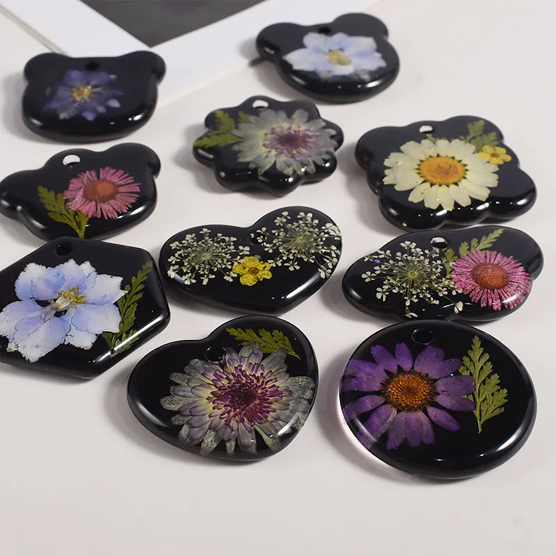 16PCS Silicone Jewelry Molds Kit with Hole Heart Geometry DIY Epoxy Resin Mold Necklace Keychain Pendants Earrings Making Mould