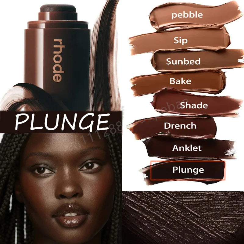 Rhodeskin Contour Stick Waterproof Bronzer Natural Finish Nose & Jawline Contouring Pocket Gift for Women Daily Party Makeup