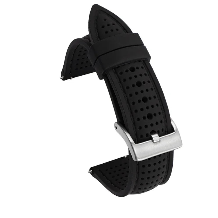 Soft Silicone Rubber Watch Strap 20mm 22mm 24mm Men Women Sport Waterproof Breathable Wrist Band Quick Release Bracelet