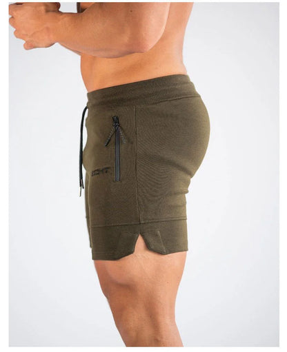 Men's Zip pocket sweatpants Fitness Gyms Shorts Men Summer Running Short Pants Male Jogger mesh Workout Beach sports short pants