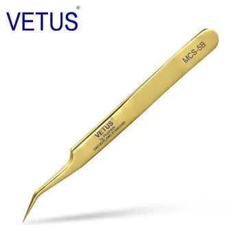 100% Vetus Original MCS Series New Style Premium Eyelashes Tweezers Ultra Fine Tip Improve for 3D 6D Lashes Extensions