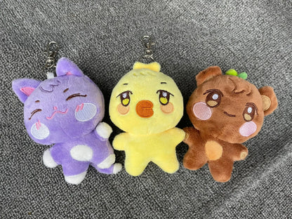 10CM Pop-up Store Doll Keychain ANITEEZ Cartoon Cute Plush Pendant Keyring Bag Accessories Kpop Yunho Yeosang Fans Gifts