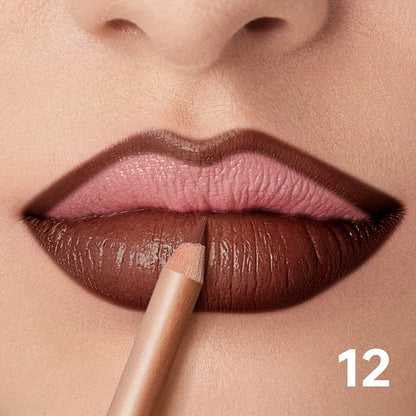 Matte Lip Liner Pencil Nude, Long-Lasting Waterproof, Smudge-Proof, Precise Outline, Smooth Creamy Formula