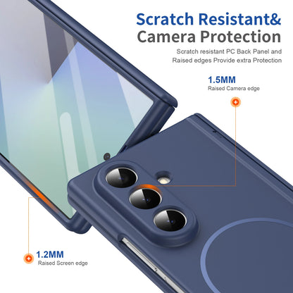 Hinge Protective Magnetic Phone Case for Samsung Galaxy Z Fold 7 6 5 4 3 5G for Magsafe Fold7 Fold6 with Screen Protector Cover