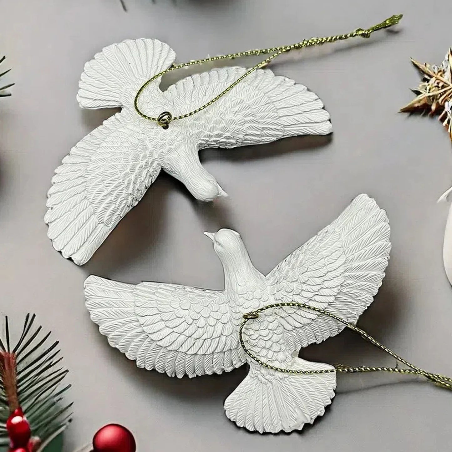 New Year Festival Ornament Doves  Style Friendship Doves - Home Alone Home Ornaments- Best Gift for Someone Special