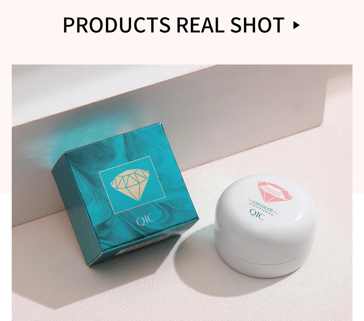 QIC Waterproof & Sweatproof Concealer Cream - Tattoo Coverage, Long-Lasting Foundation, Natural, Full Coverage, All Skin Types